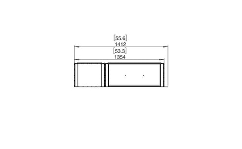 Ecosmart Fire Flex 50LC.BXL Left Corner Fireplace Insert - Black Finish / Black Burner - ESF.FX.50LC.BXL.B